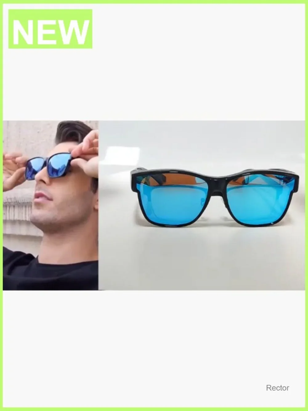 Men's Oversized Square Fit Over Sunglasses Polarized UV400 Driving Shades